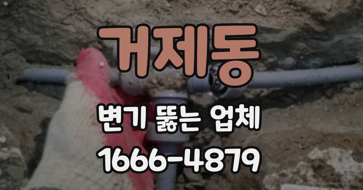 거제동 변기 뚫는 업체