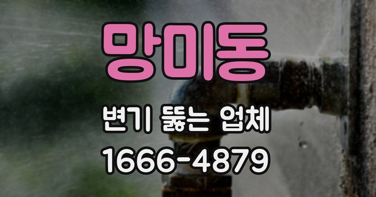 망미동 변기 뚫는 업체