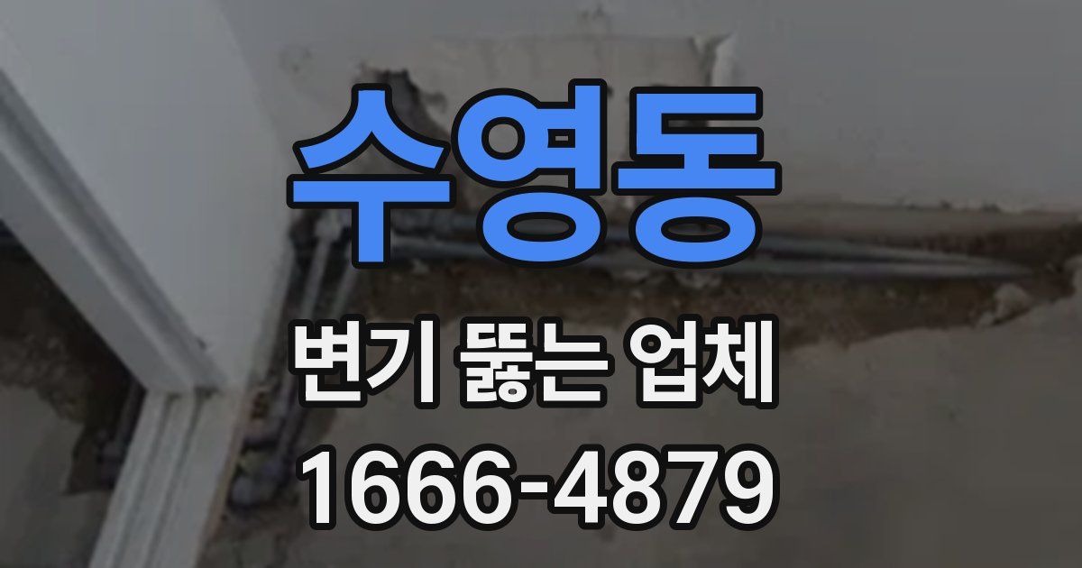 수영동 변기 뚫는 업체