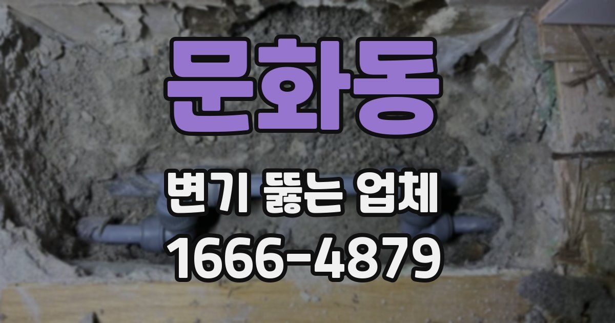 문화동 변기 뚫는 업체