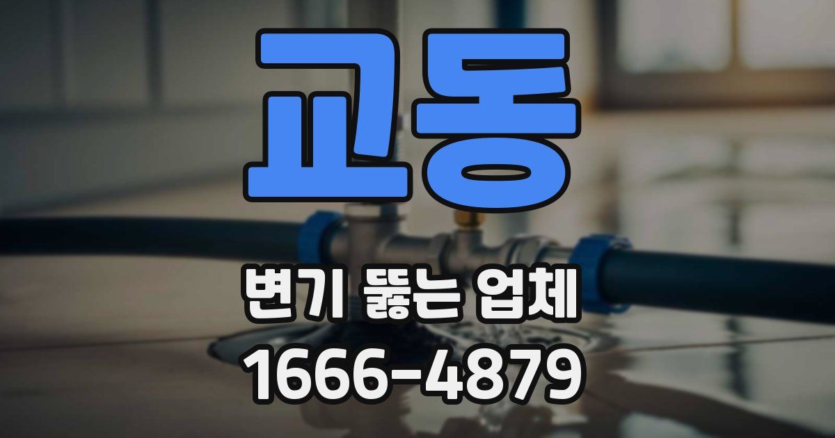 교동 변기 뚫는 업체