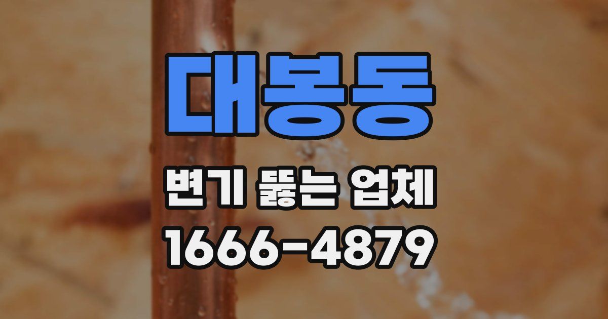 대봉동 변기 뚫는 업체