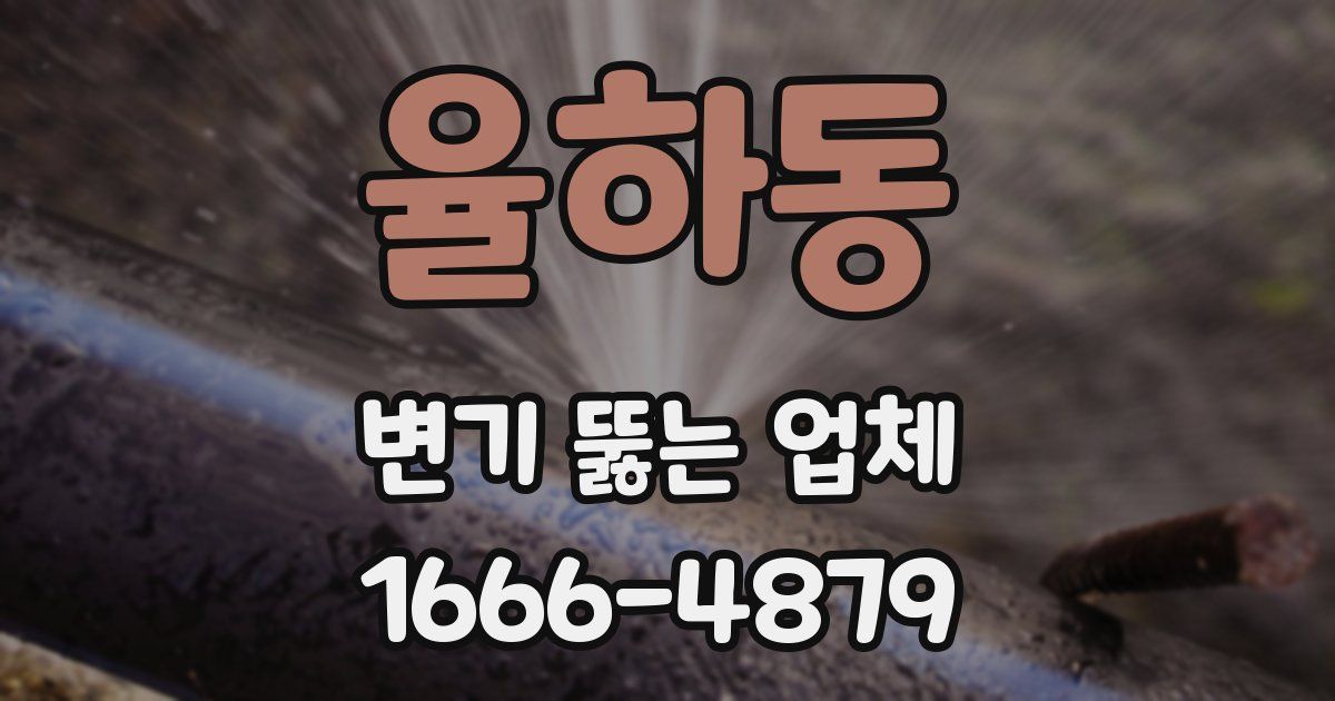 율하동 변기 뚫는 업체