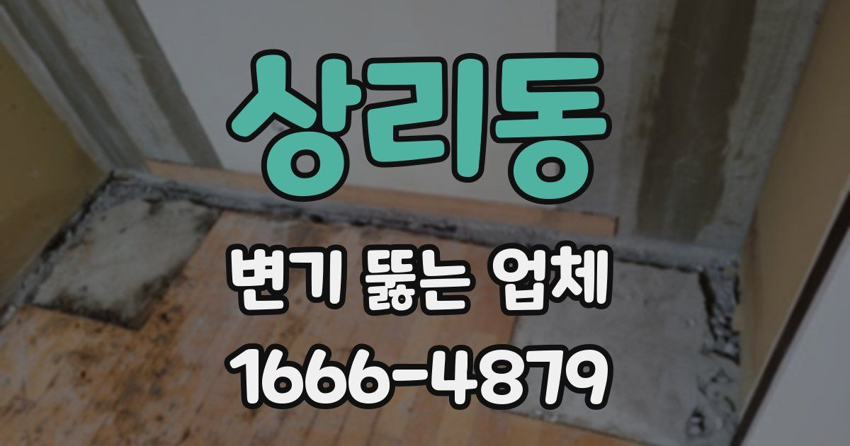 상리동 변기 뚫는 업체