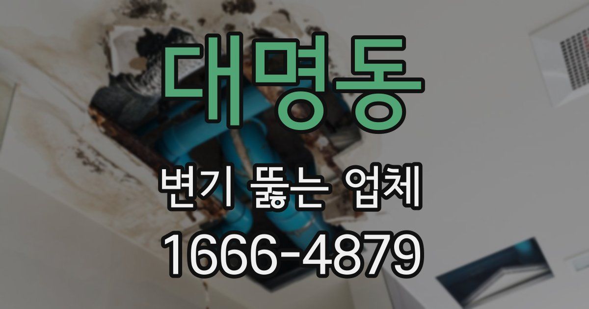 대명동 변기 뚫는 업체