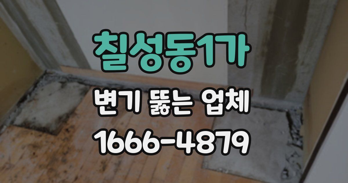 칠성동1가 변기 뚫는 업체