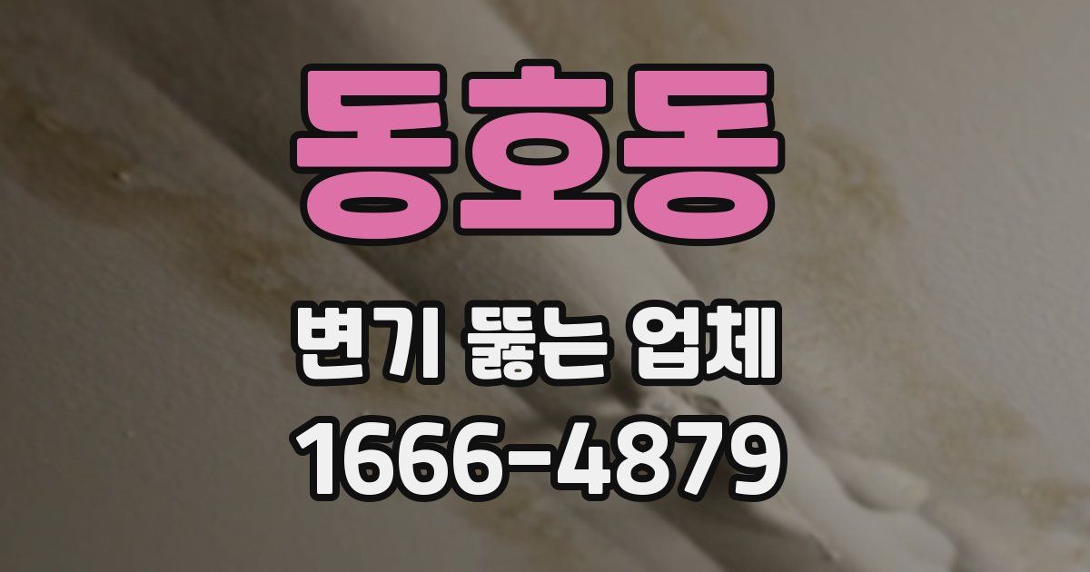 동호동 변기 뚫는 업체