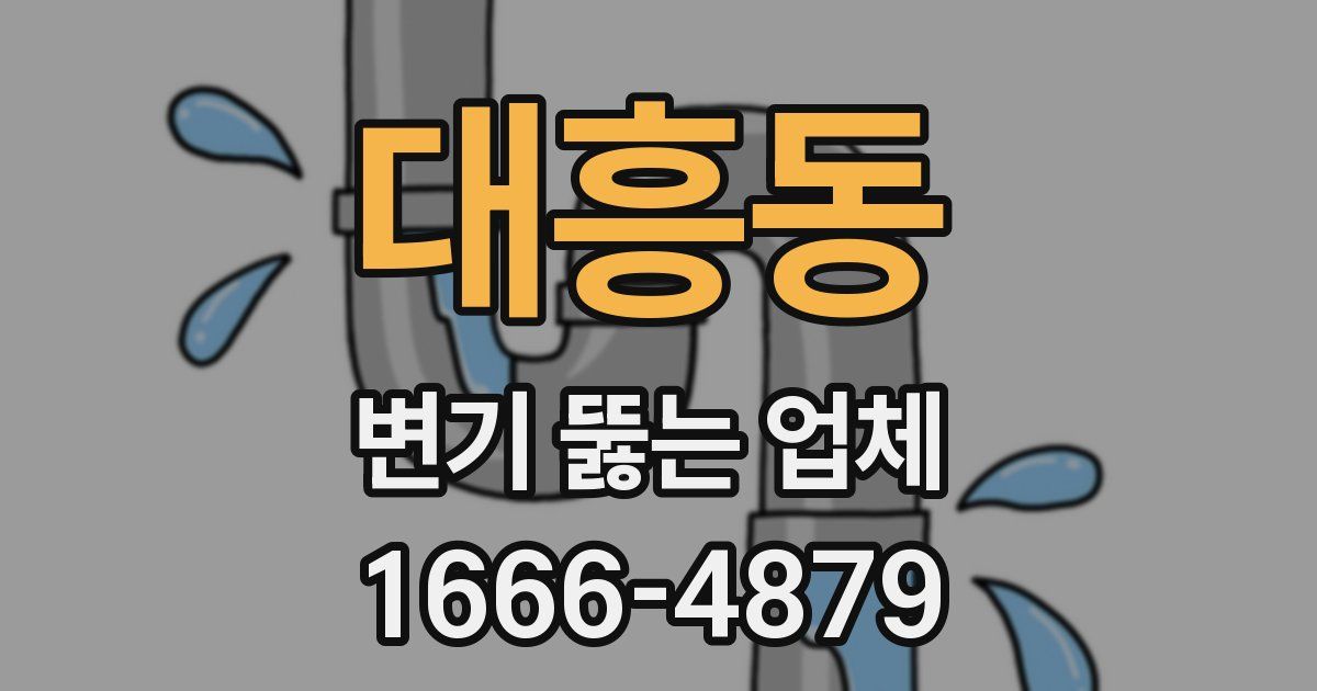 대흥동 변기 뚫는 업체