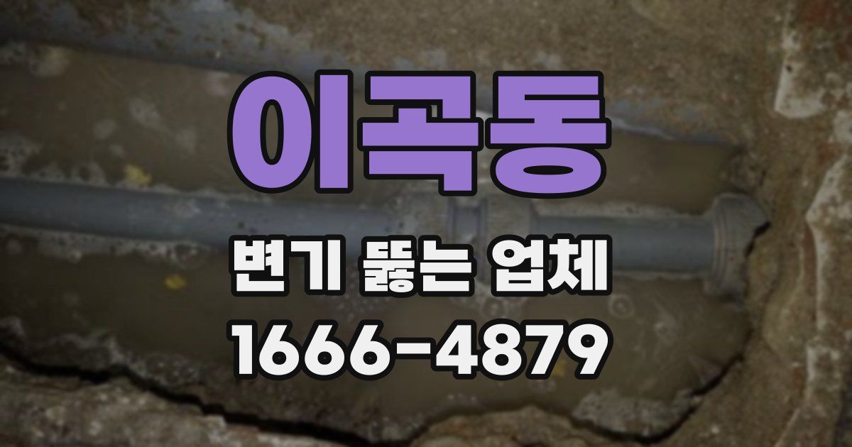 이곡동 변기 뚫는 업체