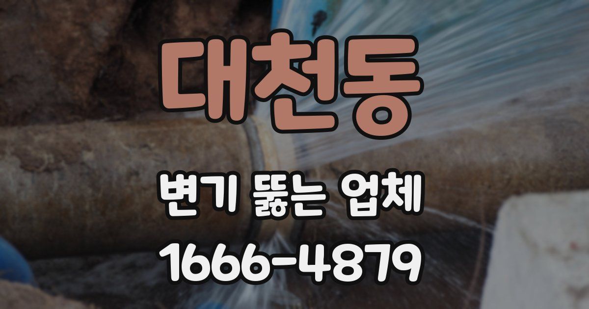 대천동 변기 뚫는 업체