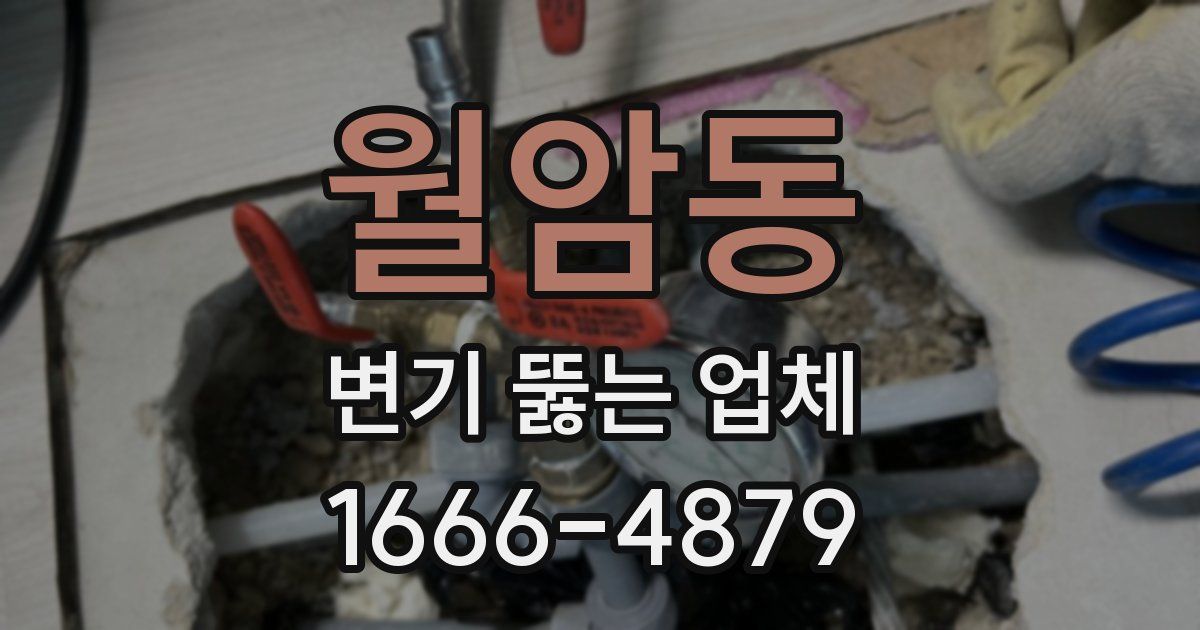 월암동 변기 뚫는 업체