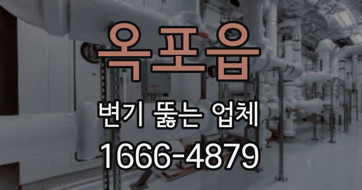 옥포읍 변기 뚫는 업체