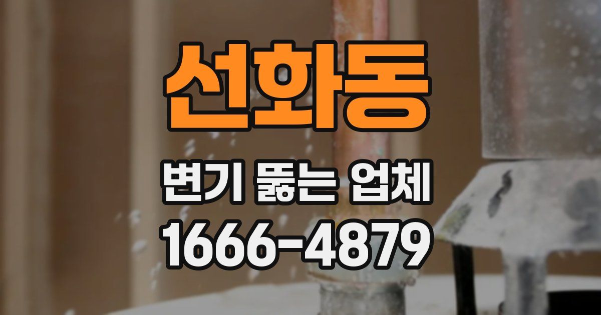선화동 변기 뚫는 업체