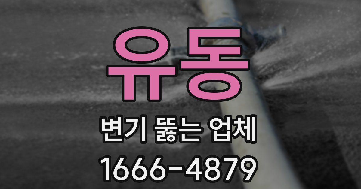 유동 변기 뚫는 업체