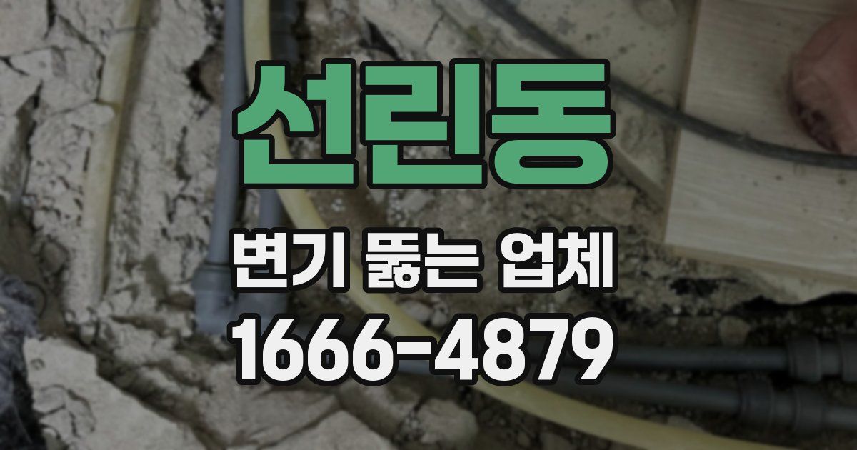 선린동 변기 뚫는 업체