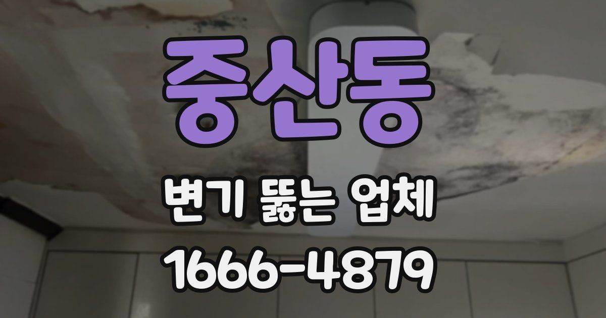 중산동 변기 뚫는 업체