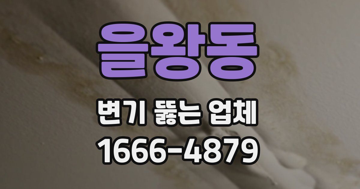 을왕동 변기 뚫는 업체