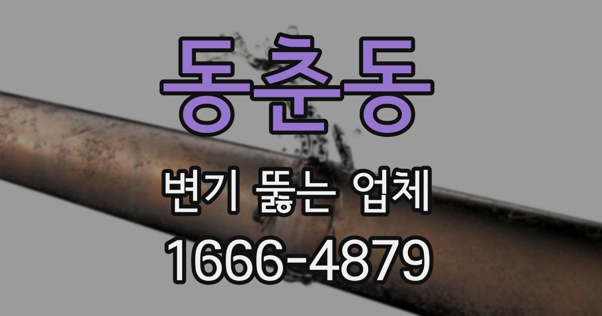동춘동 변기 뚫는 업체