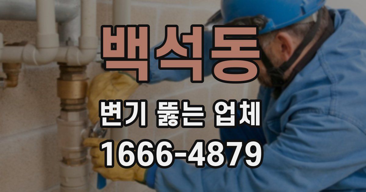 백석동 변기 뚫는 업체
