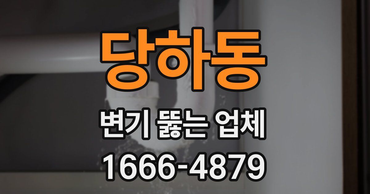 당하동 변기 뚫는 업체