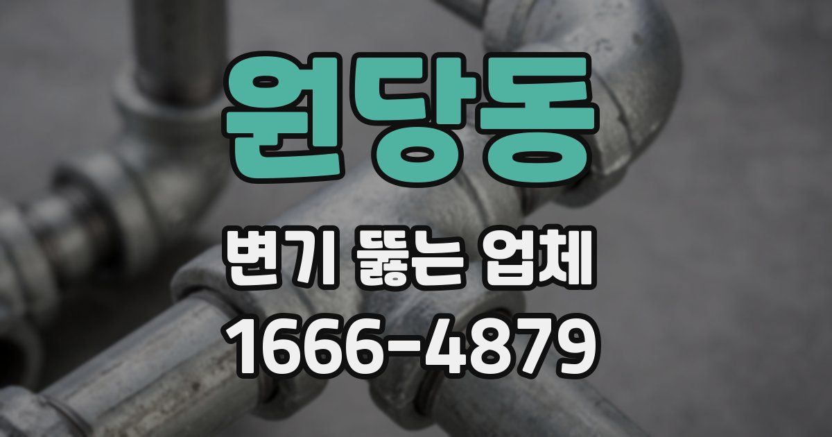 원당동 변기 뚫는 업체