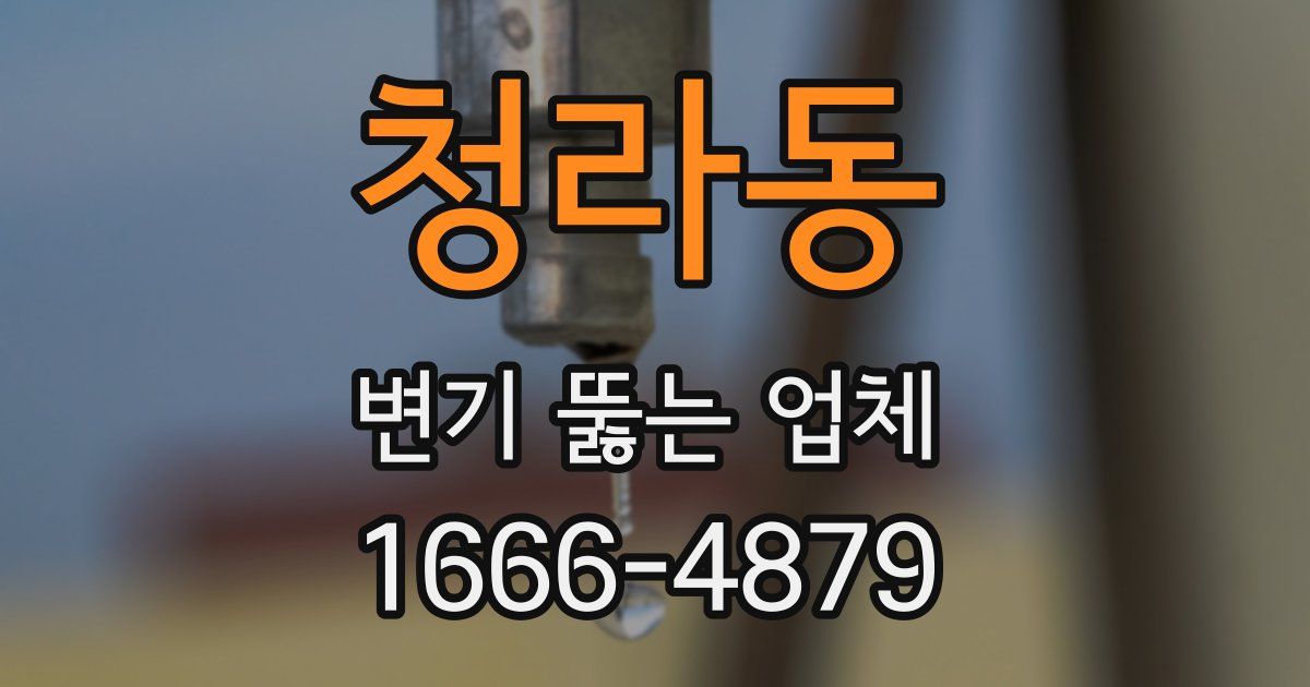 청라동 변기 뚫는 업체