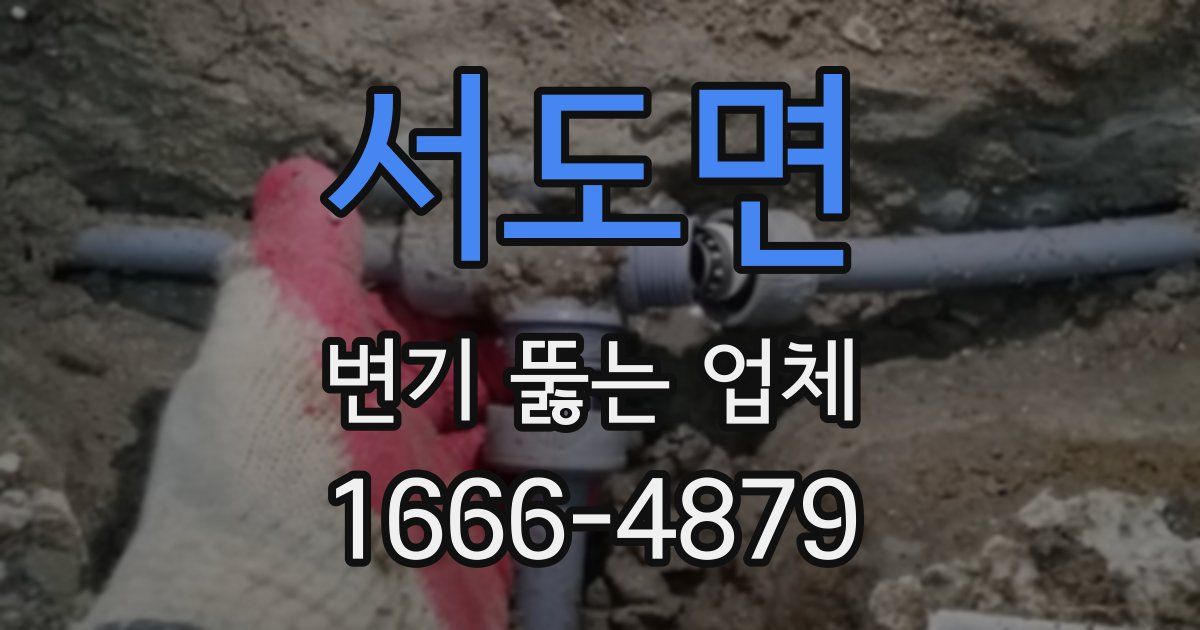 서도면 변기 뚫는 업체