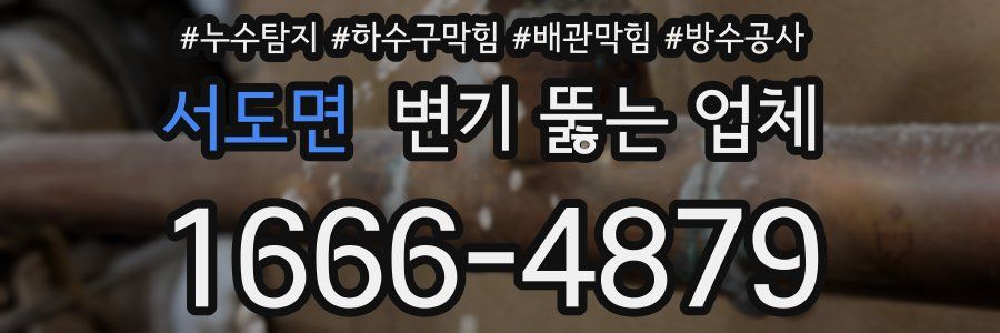 서도면 변기 뚫는 업체