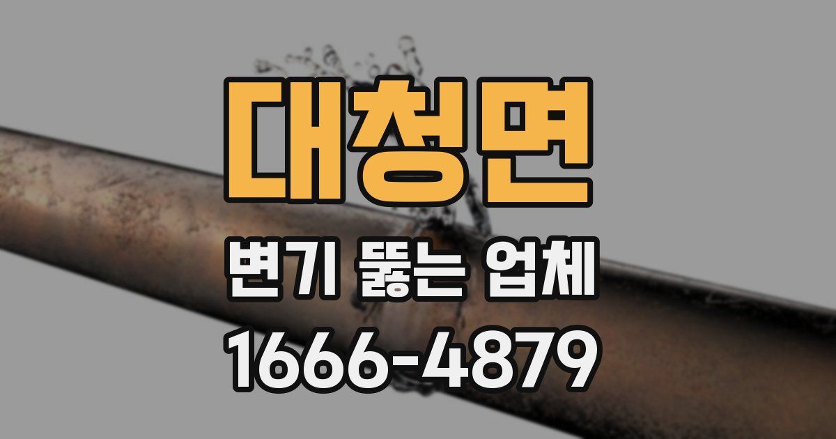 대청면 변기 뚫는 업체
