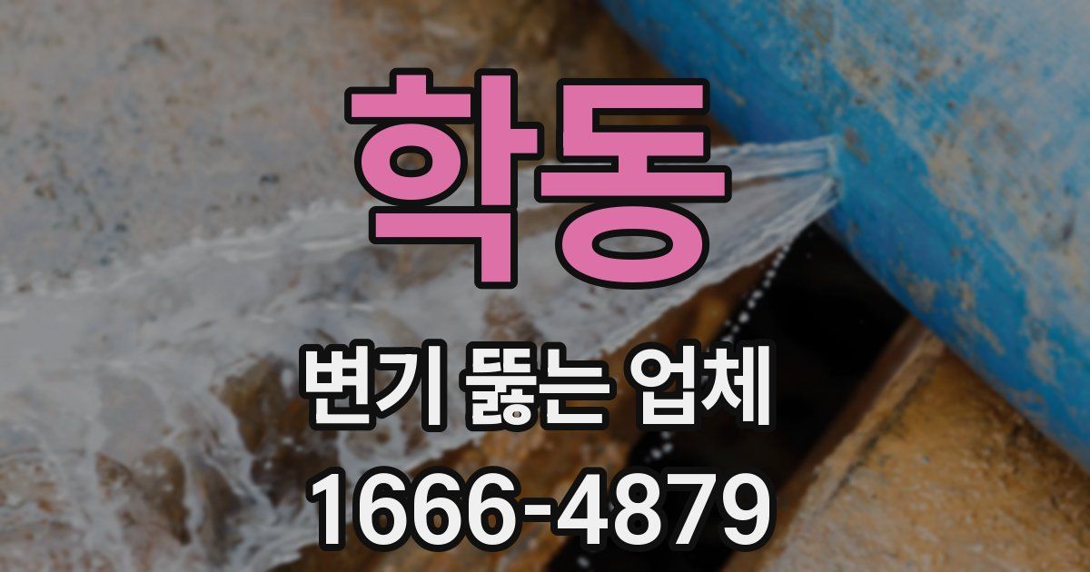 학동 변기 뚫는 업체