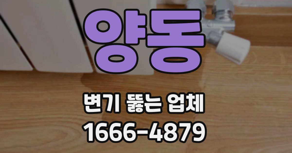 양동 변기 뚫는 업체