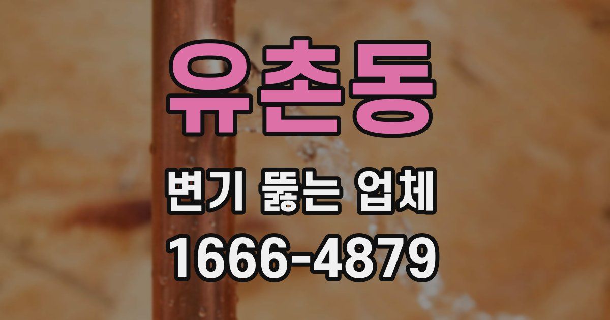 유촌동 변기 뚫는 업체