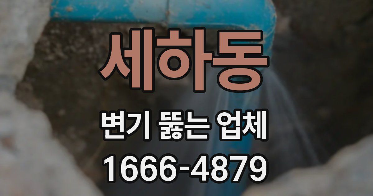세하동 변기 뚫는 업체