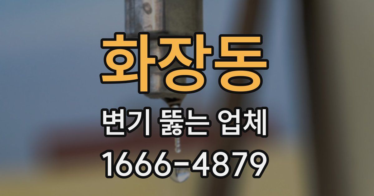 화장동 변기 뚫는 업체