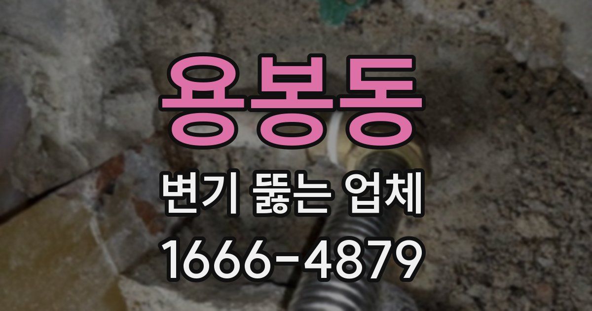 용봉동 변기 뚫는 업체