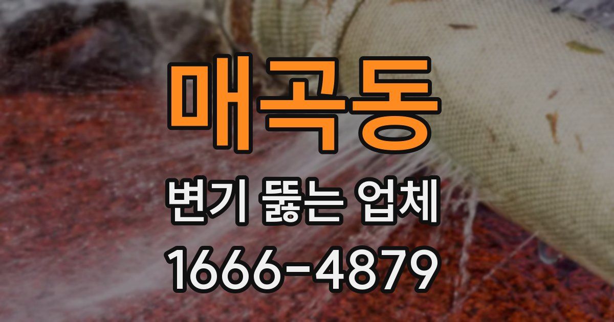 매곡동 변기 뚫는 업체