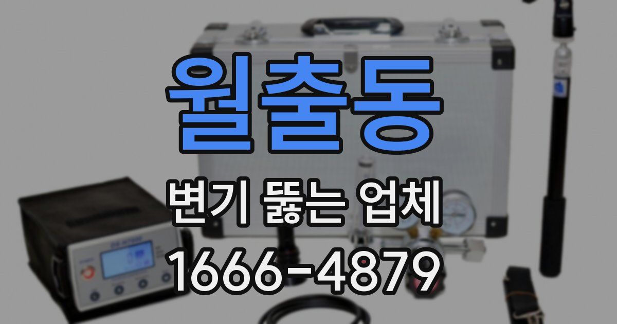 월출동 변기 뚫는 업체