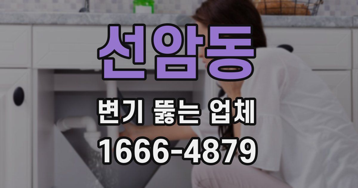 선암동 변기 뚫는 업체