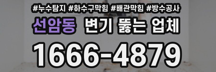선암동 변기 뚫는 업체