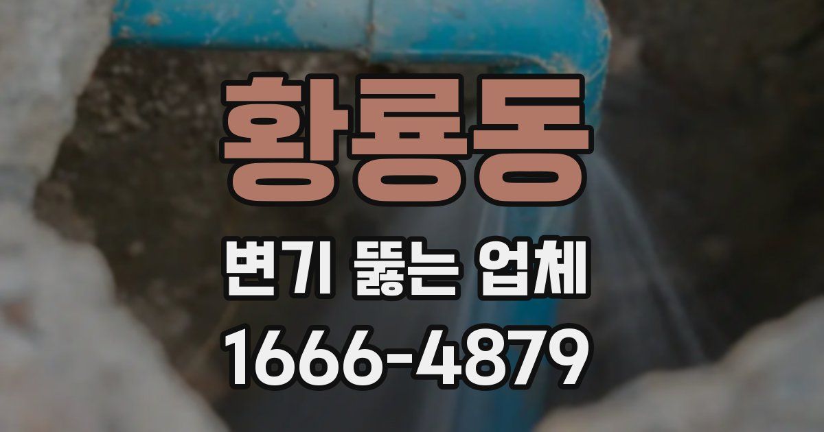 황룡동 변기 뚫는 업체