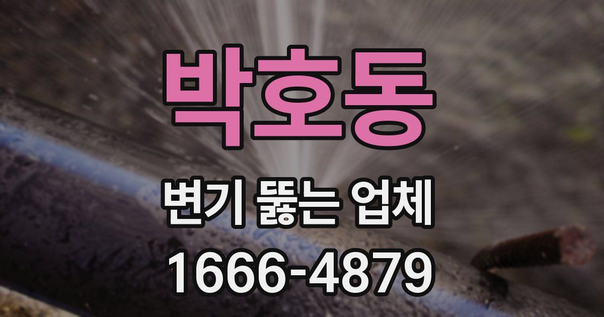 박호동 변기 뚫는 업체