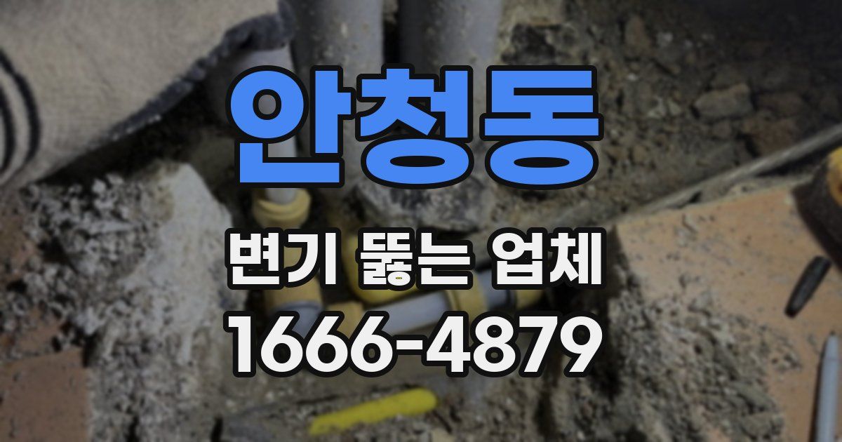 안청동 변기 뚫는 업체