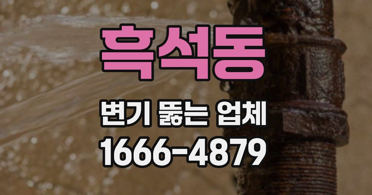 흑석동 변기 뚫는 업체