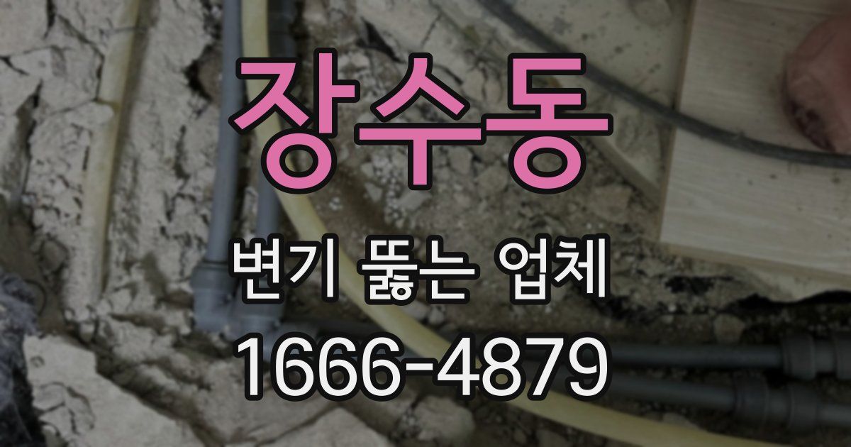 장수동 변기 뚫는 업체