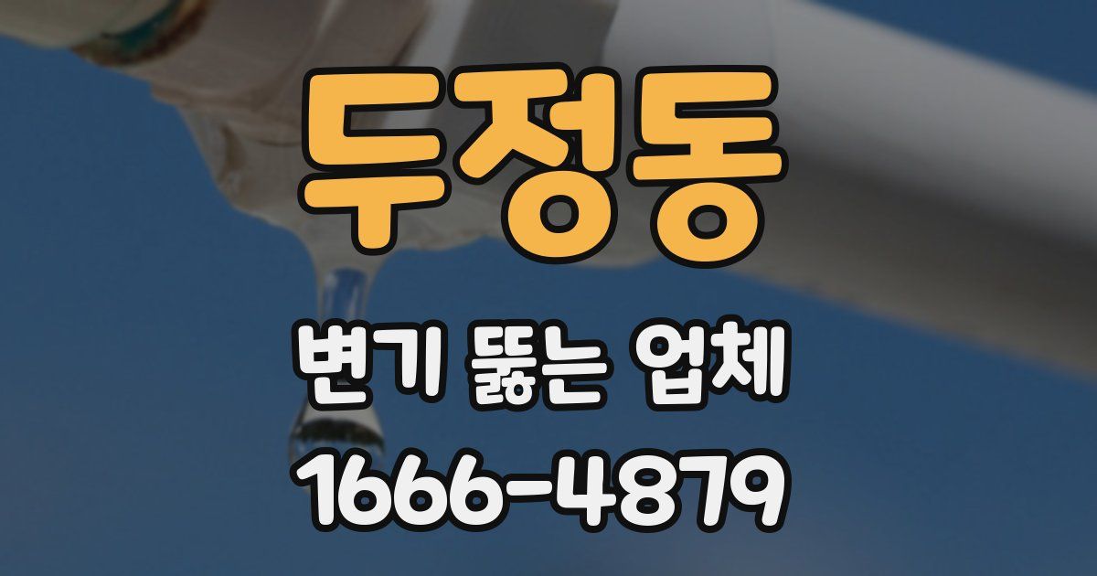 두정동 변기 뚫는 업체