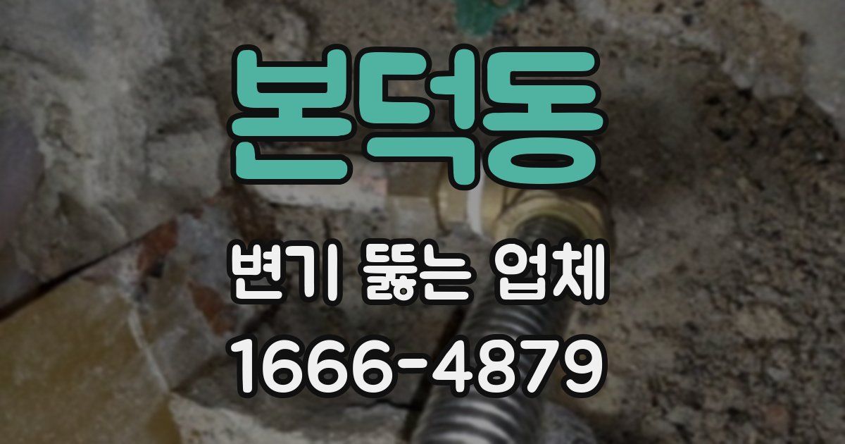 본덕동 변기 뚫는 업체