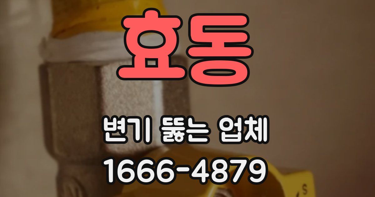 효동 변기 뚫는 업체
