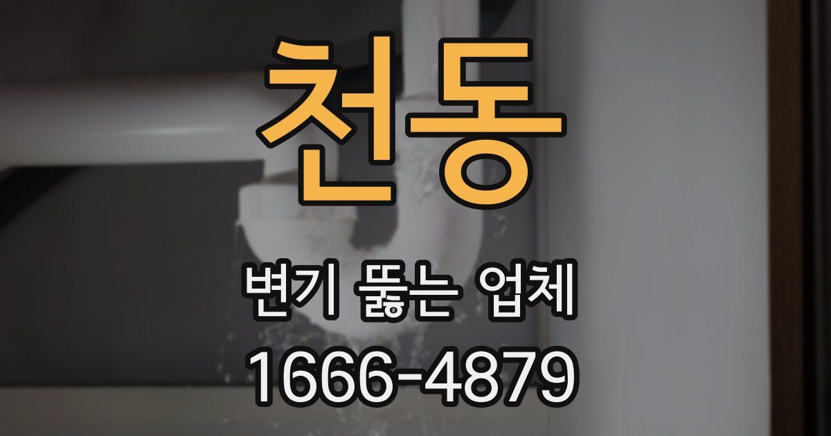 천동 변기 뚫는 업체