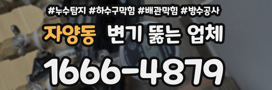 자양동 변기 뚫는 업체