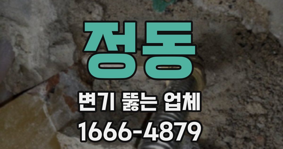 정동 변기 뚫는 업체